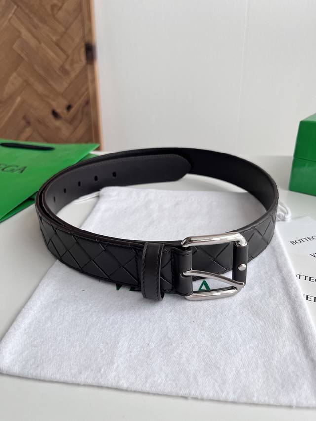 250--Bv 2026 Newest Men's Braided Belt, Handmade Intreccio Large Check Braid, It