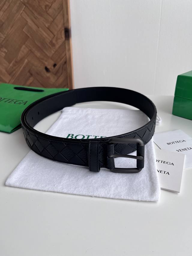 250--Bv 2026 Newest Men's Braided Belt, Handmade Intreccio Large Grid Braid, Ita