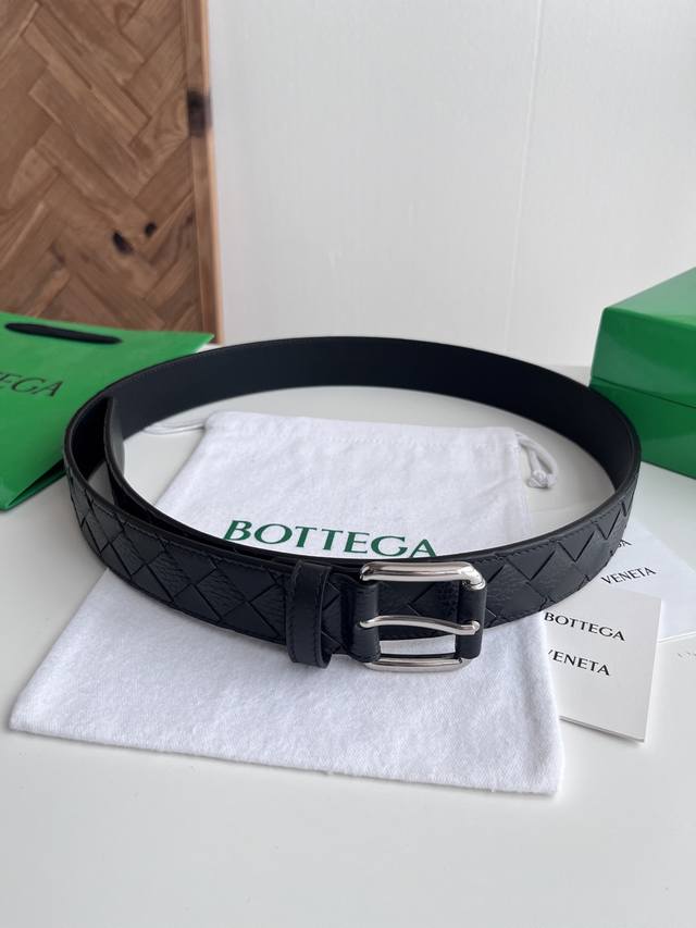 250--Bv 2026 Newest Men's Braided Belt, Handmade Intreccio Large Grid Braid, Ita