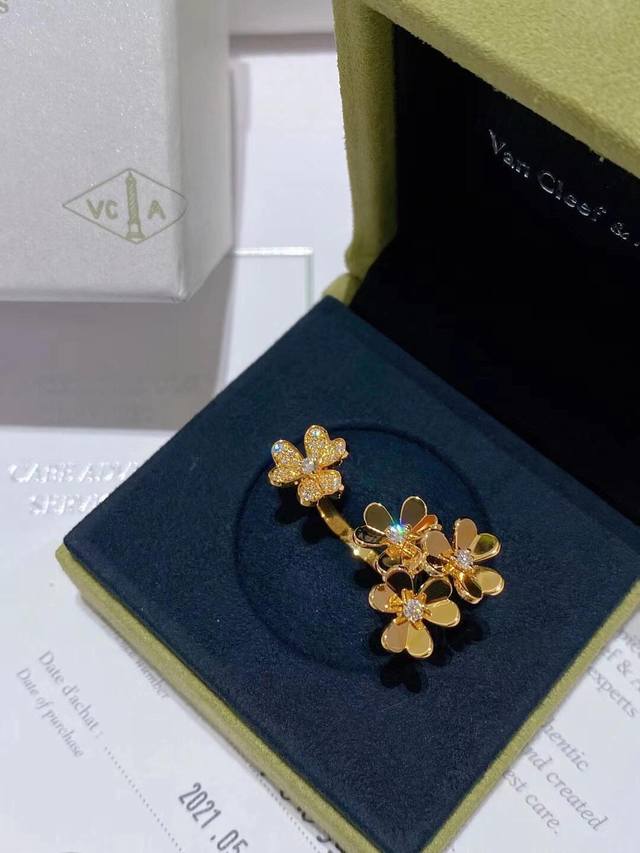 p180 V gold material Vca clover diamond ring rose gold, silver, yellow gold Ddd