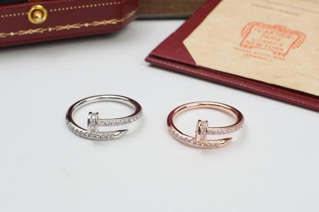 p50 Cartier nail-shaped ring, micro-paved with full diamonds for lasting sparkle