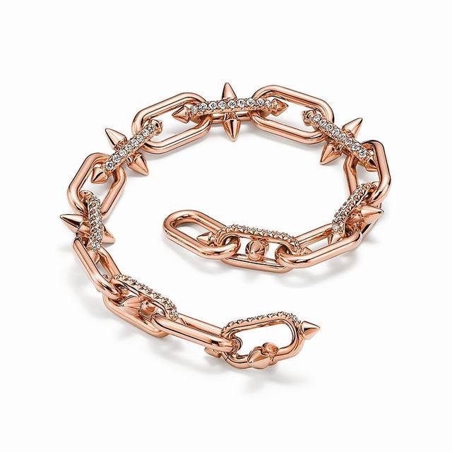 p80Tif Tiffany bracelet, full diamond bullet bracelet, gold-plated material, ful