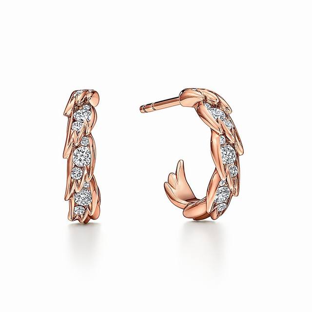 p60 Tiffany & Co. Bird on a Rock Collection: Lively Wing Hoop Earrings (Ddd)
