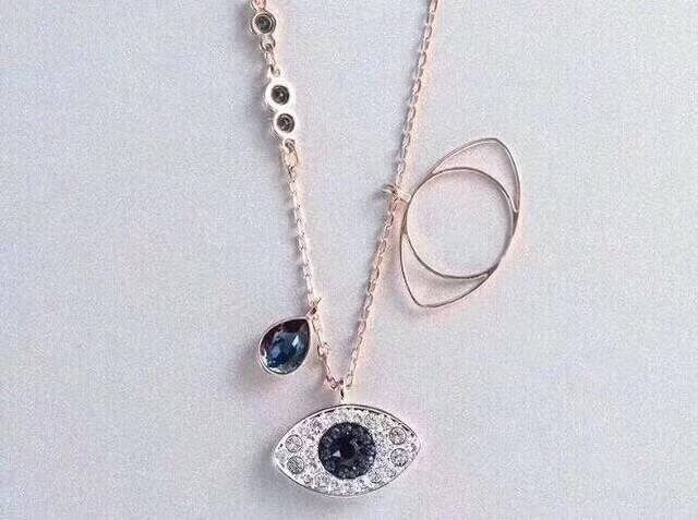 p60 Swarovski Evil Eye Collarbone Necklace. "You said all the beauty you've seen