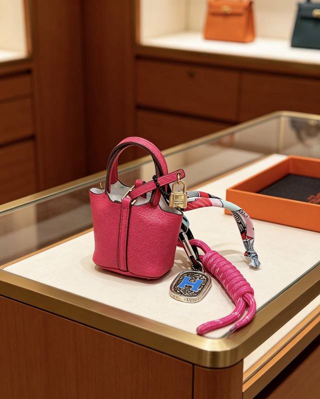 p100. New Hermes keychain, thickened platinum version. High-end craftsmanship, t