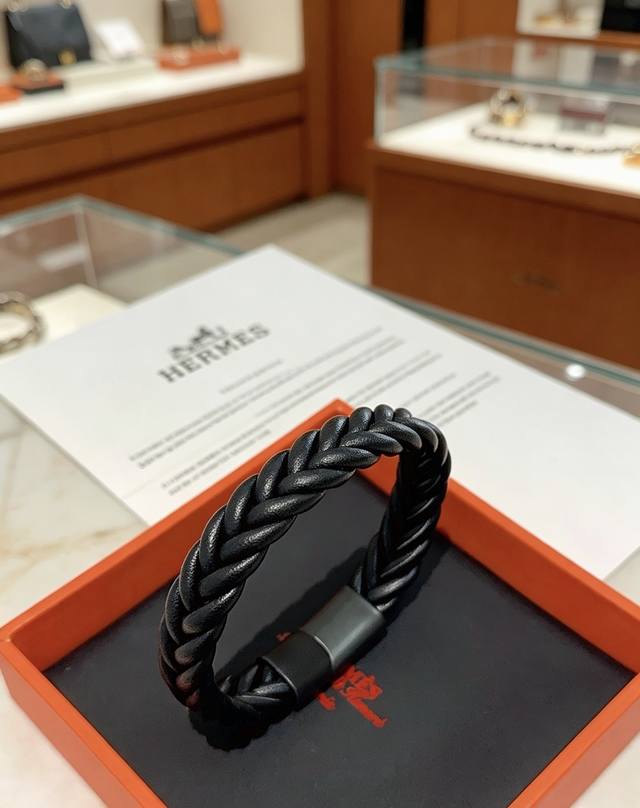 p110 New Arrival: Hermes Leather Cord Bracelet, Latest Model, Handmade Leather,