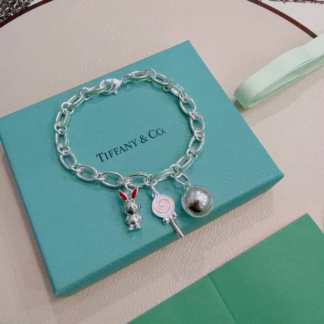 p160 New Tiffany & Co. bracelet, exquisite silver version, celebrity style, retr