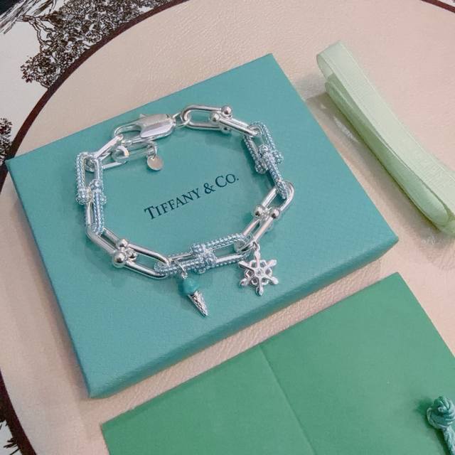 p180 New Tiffany & Co. bracelet, exquisite silver version, celebrity style, retr