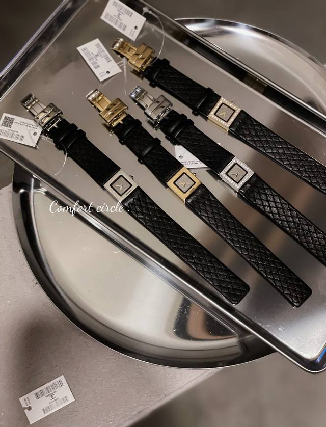 470 Vintage Chanel Quat-Size Watch. Featuring the classic Chanel quilted pattern