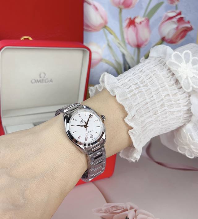 360 Fashion Quartz Women's Omega Seamaster Aqua Terra Shades 34mm Master Chronom