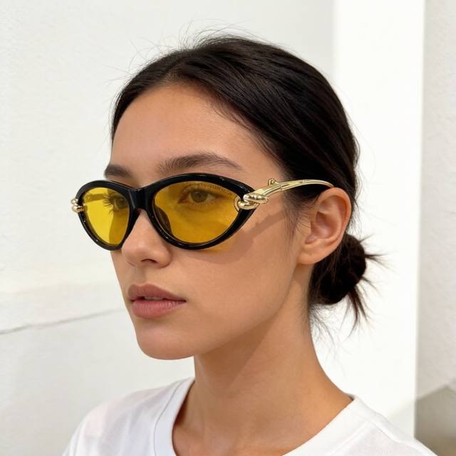100￥pBottega Veneta 2026新款宝缇嘉蛤蟆太阳镜 男女时尚百搭墨镜轻奢简约网红爆款眼镜！