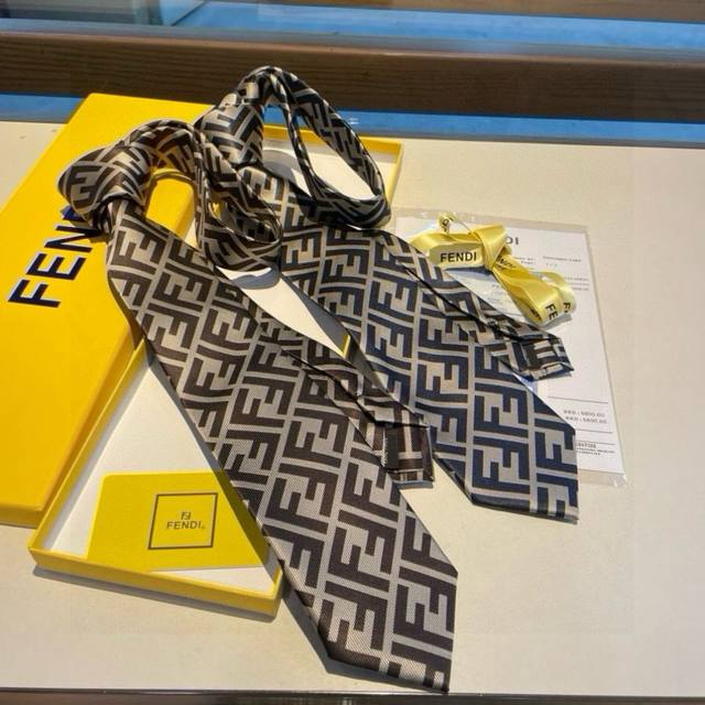 70 New Fendi Men's Tie - A rare and ideal choice showcasing exquisite craftsmans