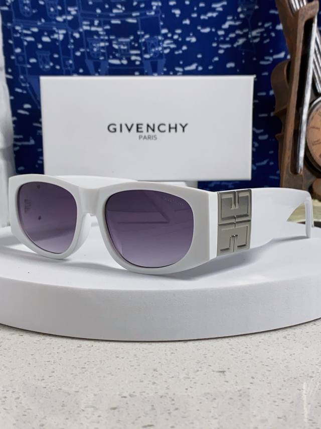 p100 Givenchy纪梵希 2026新款复古椭圆墨镜女款偏光方圆脸太阳眼镜防紫外线凹造型