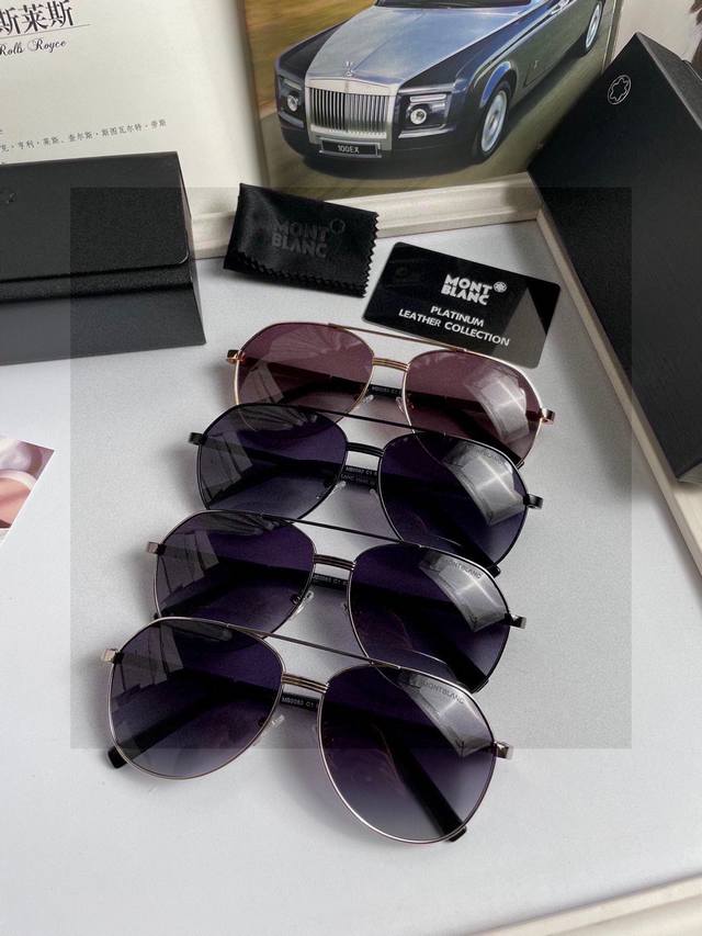 100。新款万宝龙Montblanc ：原单品质男士女士偏光太阳镜 材质：高清宝丽来偏光镜片、板材印字Logo镜腿。看细节就知道大师手工制作设计，做工精致，高端
