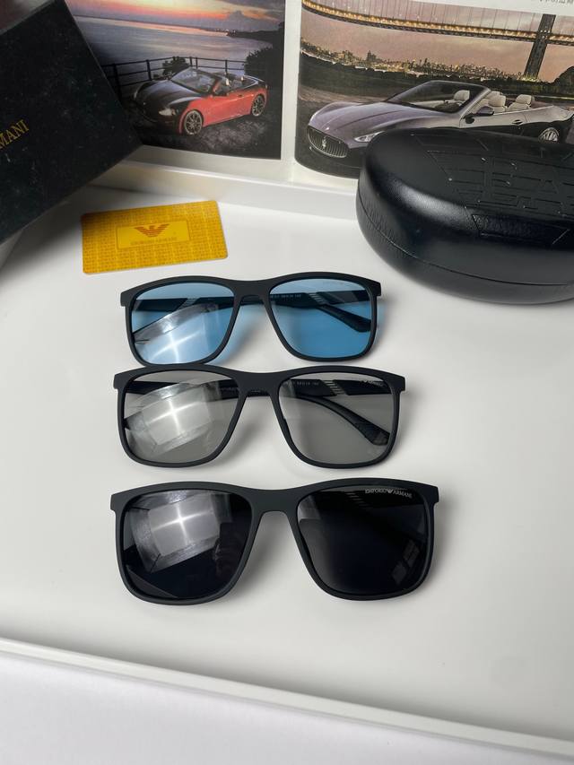 110。新款品牌：阿玛尼Armani ：原单品质男士偏光太阳镜 材质：高清宝丽来偏光镜片、板材印字Logo镜腿。看细节就知道大师手工制作设计，做工精致，高端大气