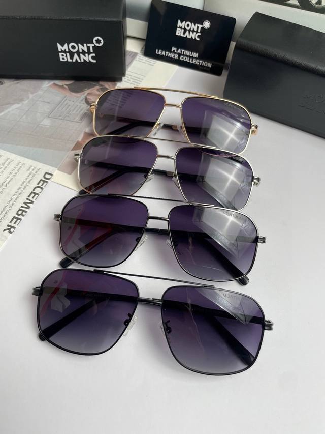 100。新款万宝龙Montblanc ：原单品质男士女士偏光太阳镜 材质：高清宝丽来偏光镜片、板材印字Logo镜腿。看细节就知道大师手工制作设计，做工精致，高端