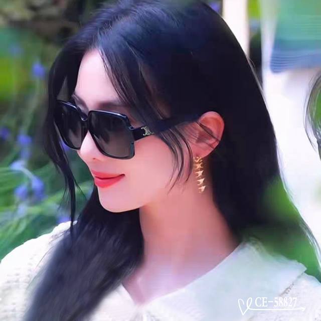 p80 . 法国塞林-Celine . 宝丽来树脂偏光镜片 . Tr90镜架轻便佩戴舒适 . Size 58-17-142， . 款太阳镜减轻强光负担，遮挡有害