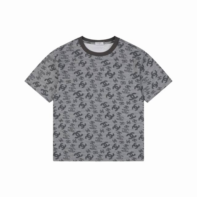 210 85-2 Chanel all-over Cc print short-sleeved T-shirt - Light grey. Made from