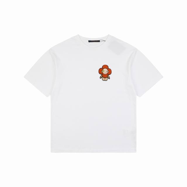 230 85-21V Sunflower Doll Toothbrush Embroidered Short-Sleeve T-Shirt Fabric Par