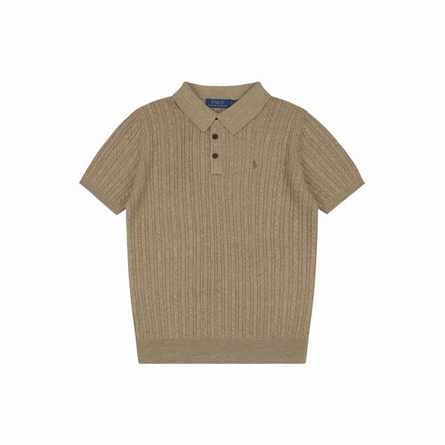 270 85-4 Ralph Lauren Polo Short-Sleeve Polo Shirt with Pony Logo and Cable Knit