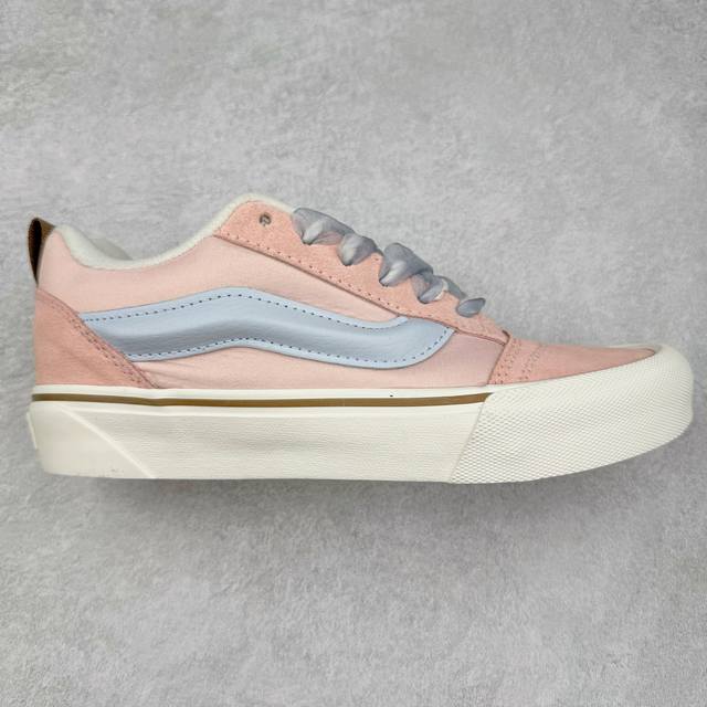 180Vans Knu Skool 丝绸粉紫范斯官方 复古休闲低帮面包鞋 肥胖版立体大Logo 男女同款货号：Vn000D75F94尺码：35 36 36.5