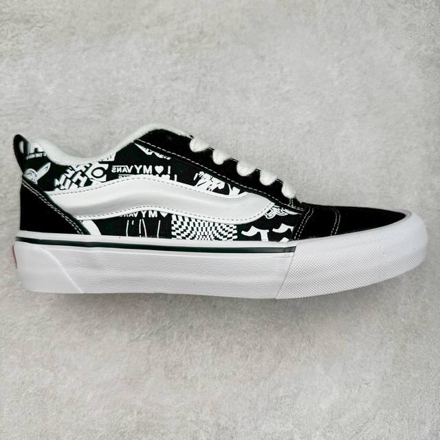 180Vans Knu Skool 黑白涂鸦 面包鞋 舒适时尚防滑耐磨复古休闲板鞋 尺码：35 36 36.5 37 38 38.5 39 40 40.5 41