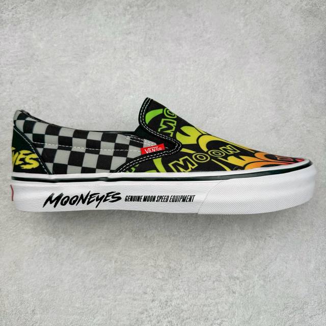 170Mooneyes X Vans Slip-On 联名懒人一脚蹬 休闲低帮帆布鞋满印霓虹大眼图案 极具辨识度 Size：35 36 36.5 37 38 3