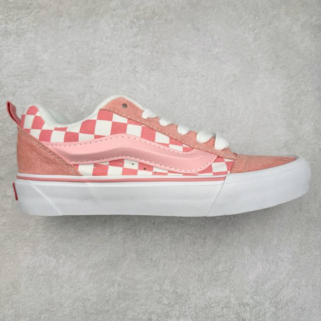 180Vans Knu Skool 少女粉格 面包鞋 舒适时尚防滑耐磨低帮休闲板鞋 尺码：35 36 36.5 37 38 38.5 39 40 40.5 41