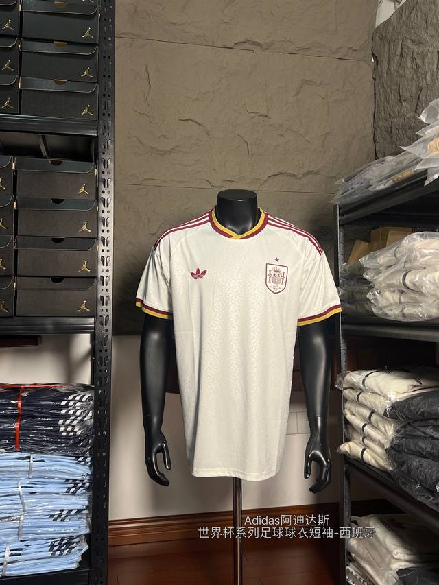 100 顺丰 Adidas阿迪达斯 世界杯系列足球球衣短袖-西班牙原厂订单 足球爱好者必入款 上身舒适百搭不挑人S-4Xl码 多款可选 认准工作室实物实拍顺丰