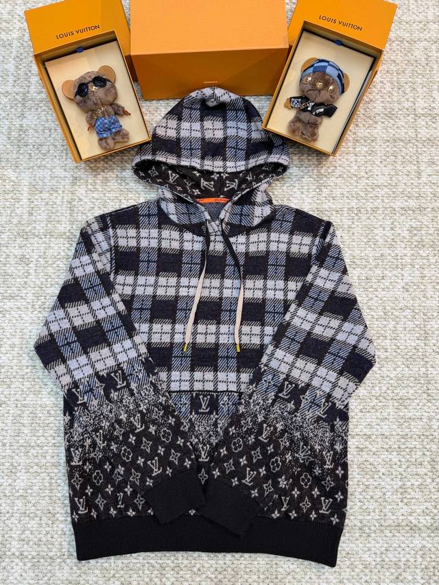 p510 Louis Vuitton Ss26 早春男士系列 长袖连帽设计毛衣码数S L M Xl