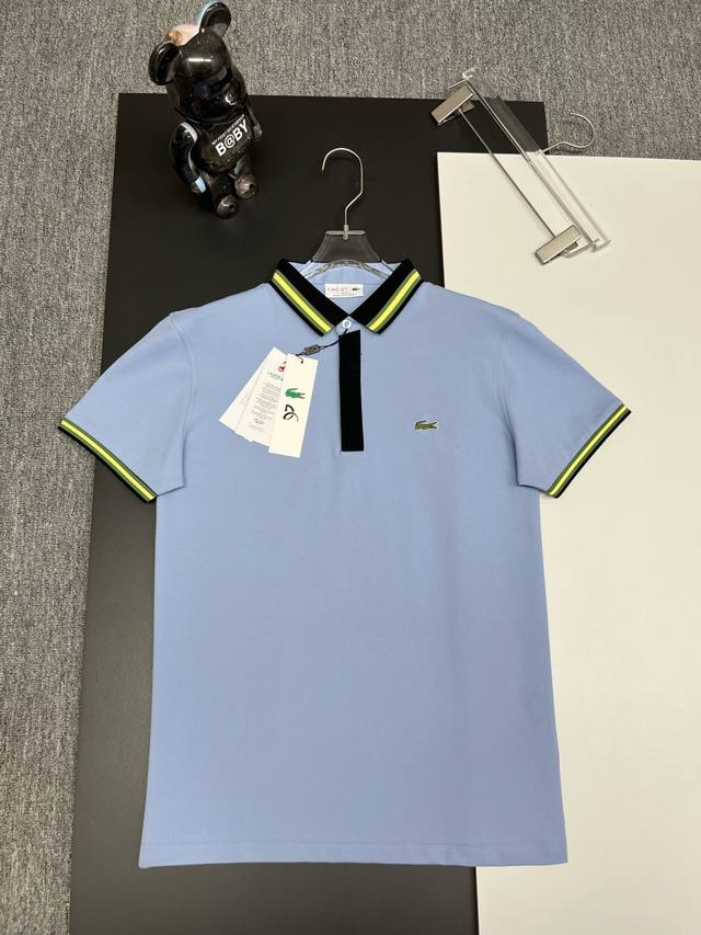 p120 Lacoste Crocodile Embroidery New Polo Shirt. Original fabric, original cust