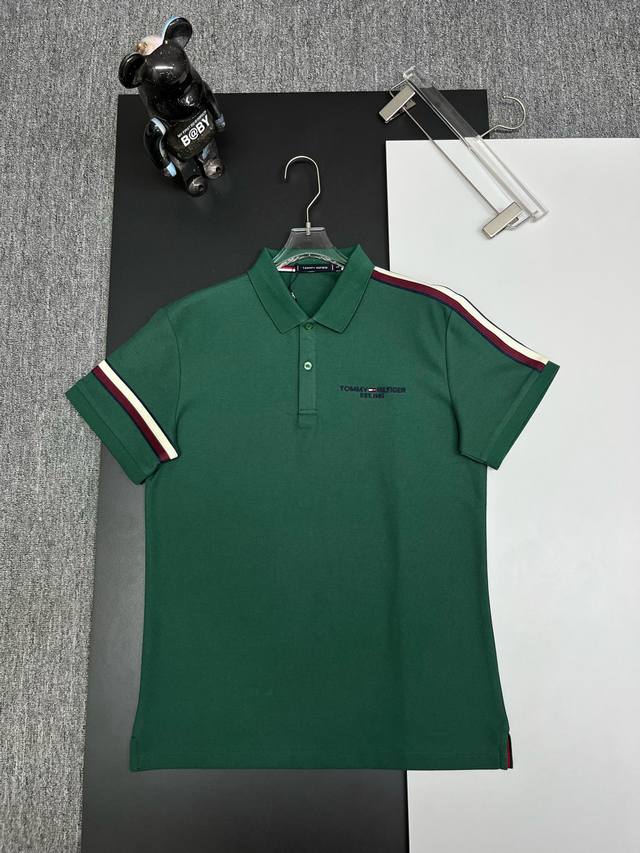 p120 Tommy Embroidered New Polo Shirt. Original fabric, custom-made accessories,