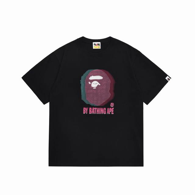 Sc1165#p60 顶级版本 Bape 采用260克优质高织纯棉面料 双纱精梳 质感柔软不起球 进口环保印花胶浆 图案鲜明立体 品质男女同款 上身即是潮人颜色