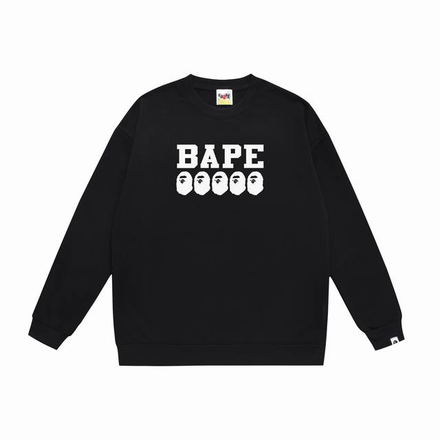 款号Sc349#p90 顶级版本 Bape 猿人头字母Logo印花短袖T恤采用350克大毛圈 落肩大版型 面料 质感柔软不起球 进口环保印花胶浆 图案鲜明立体