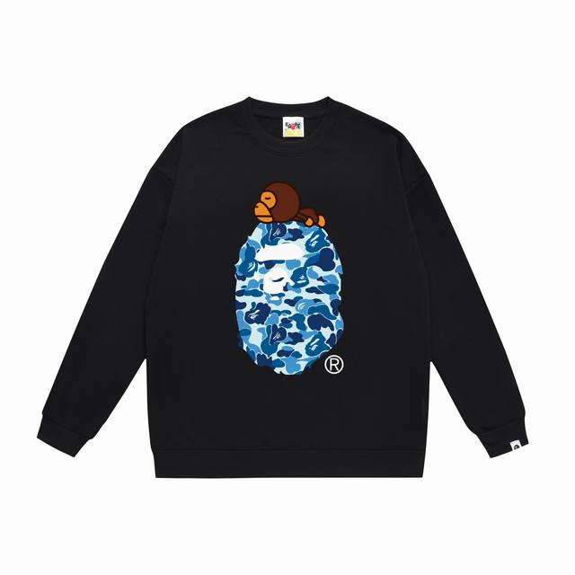 款号Sc348#p90 顶级版本 Bape 迷彩大猿人头字母印花短袖T恤采用350克大毛圈 落肩大版型 面料 质感柔软不起球 进口环保印花胶浆 图案鲜明立体 品