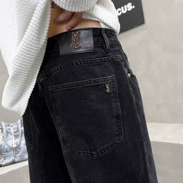 D51#p190爆款40Ss四季牛仔Saint Laurent Slp 圣罗兰专柜新品牛仔裤！ 圣罗兰家顶级用料超柔高棉水洗牛仔面料！每一件水洗费用高达常规工艺
