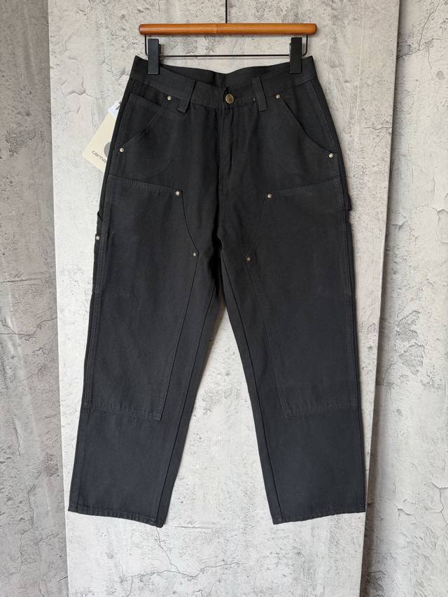 6075 p130Carhartt Wip卡哈特 口袋工装休闲九分长裤颜色：黑色 试穿：身高175 120斤 L码宽松 试穿：身高180 160斤 2Xl码宽松