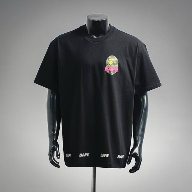 Local pickup 140 Bape 26Ss Reflective Letter Three Ape Head Camouflage Short-Sle