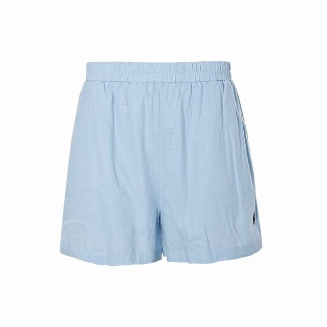 Local Pickup: 210 Ralph Lauren Pony Embroidered Linen Shorts, 100% Pure Linen, C