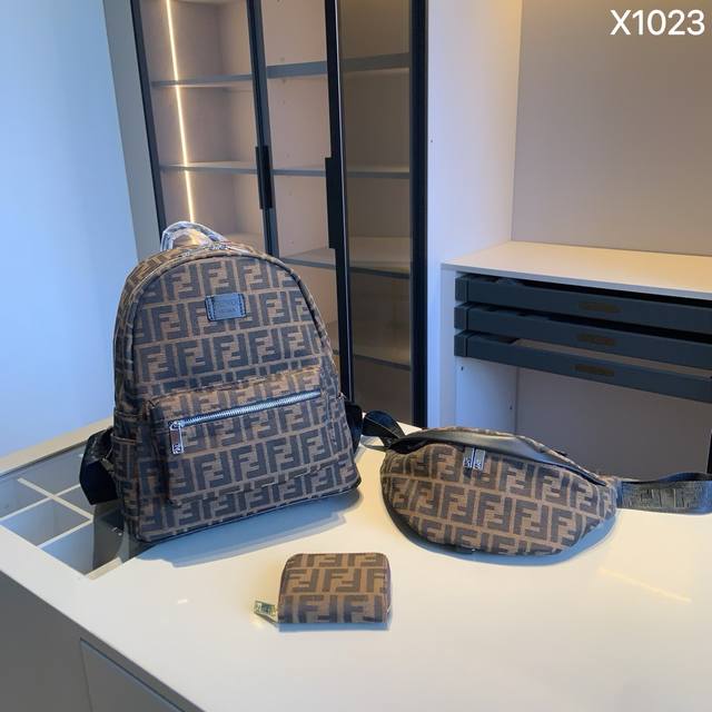 240 New Arrival: New Series Combination X1023 Fendi Backpack + Fendi Waist Bag +