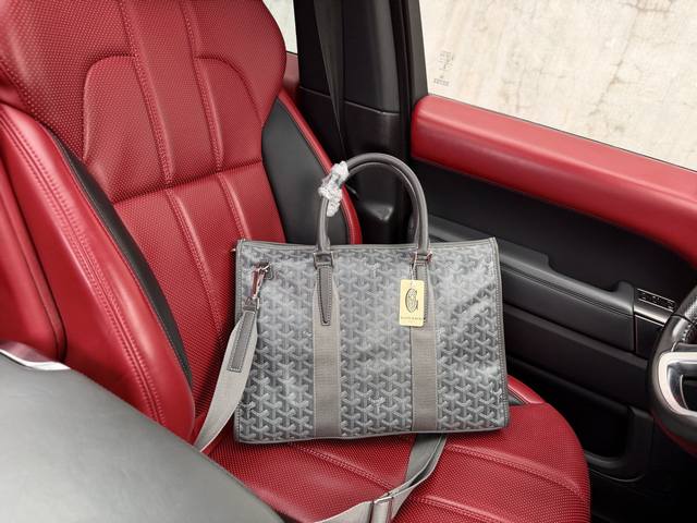 p310 高端货 “ Goyard ”戈雅公文包 戈雅斜挎包 男士手提包公文包 Morvan Y字老花满印 Goyardine帆布拼Chevroches小牛皮