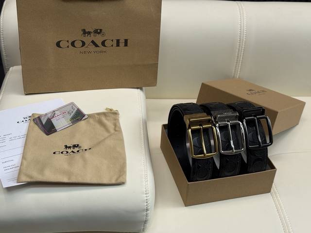 Upgraded version 160 Coach belt!! High-quality original cowhide leather belt~ Th