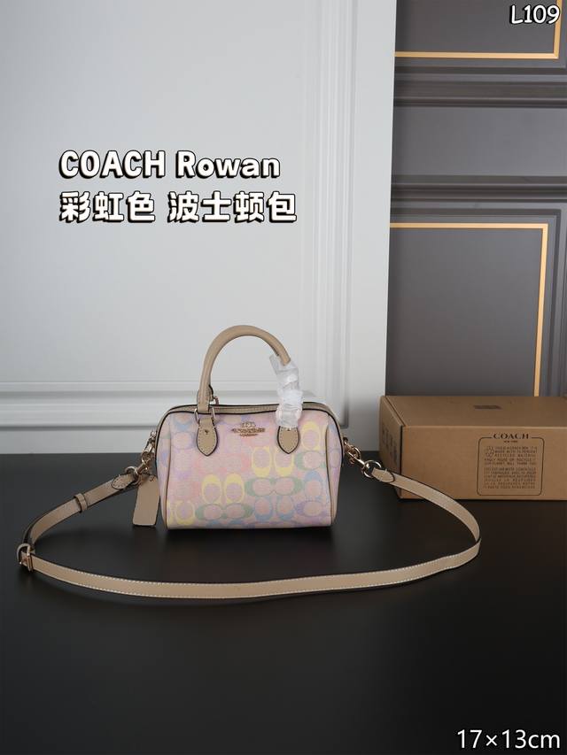 p220 Coach Rowan Rainbow Boston Bag Pillow Bag Shoulder Handbag Newest January S