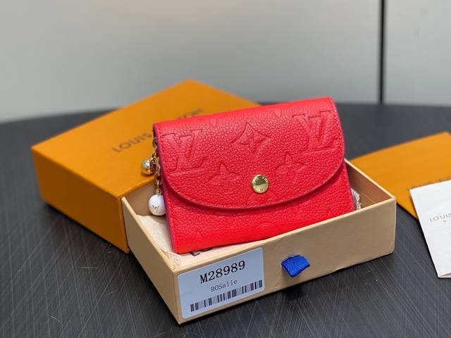 p250 原单精品 M28989红色 花卉 全皮压花翻盖钱包 Rosalie 零钱包 M29249浅紫色 花卉 M28989红色 花卉 M28987杏色 花卉
