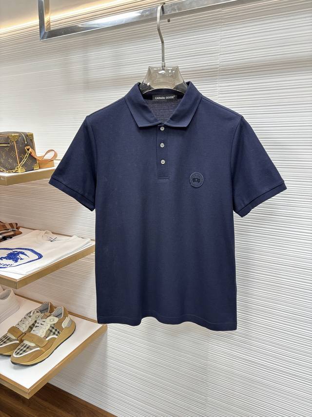 p290 加拿大鹅 高级男士商务休闲珠地棉翻领polo衫，贸易公司渠道货，源自原厂代工出品，高端品鉴心水之物，26年春夏新品，品相完美如斯！！客供埃及进口高级物