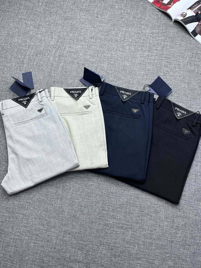 230 Prada Spring/Summer 2026 New High-End Casual Trousers, made of non-stretch 230 Prada Spring/Summer 2026 New High-End Casual Trousers, made of non-stretch