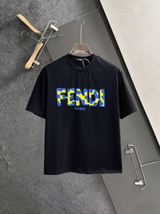 p180 Fendi T-shirt with all three tags intact. Newest 2026 Summer style short-sl
