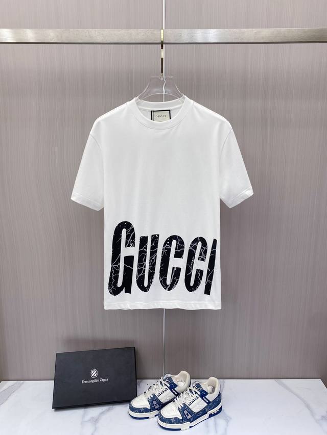 p160 Gucci 2026 Spring/Summer New Arrival - Short-Sleeve Crew Neck T-Shirt, High