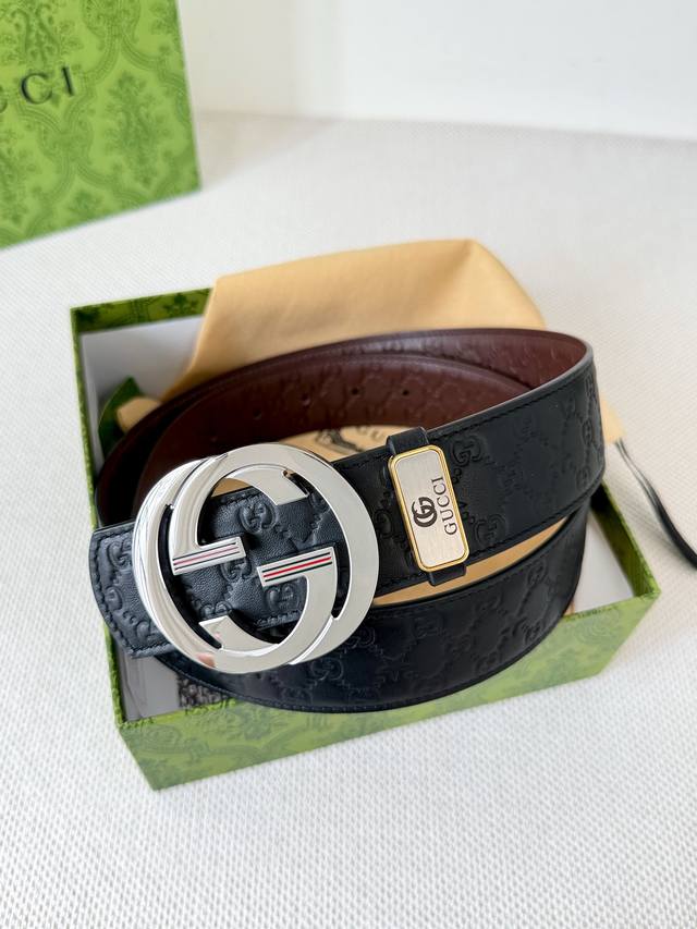 Product Name: Gucci Original Single Belt P200 Model: Hook buckle, pure copper bu