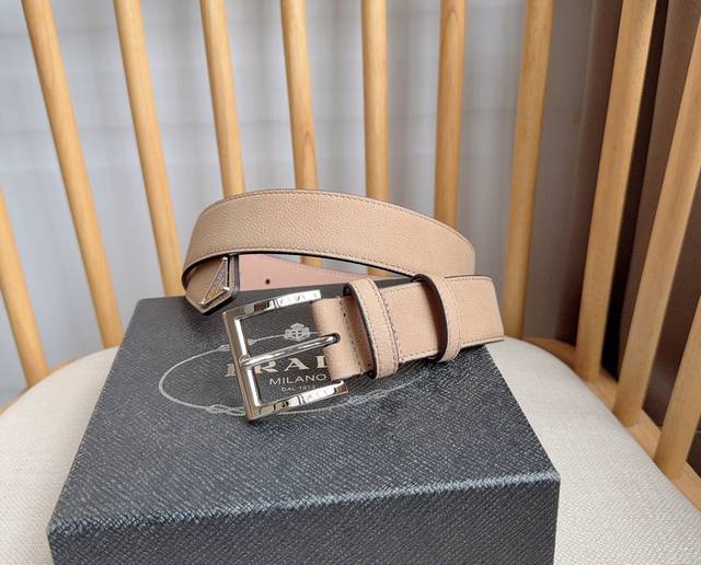 200 -- Prada's latest Saffiano leather belt, a simple yet sophisticated piece, f